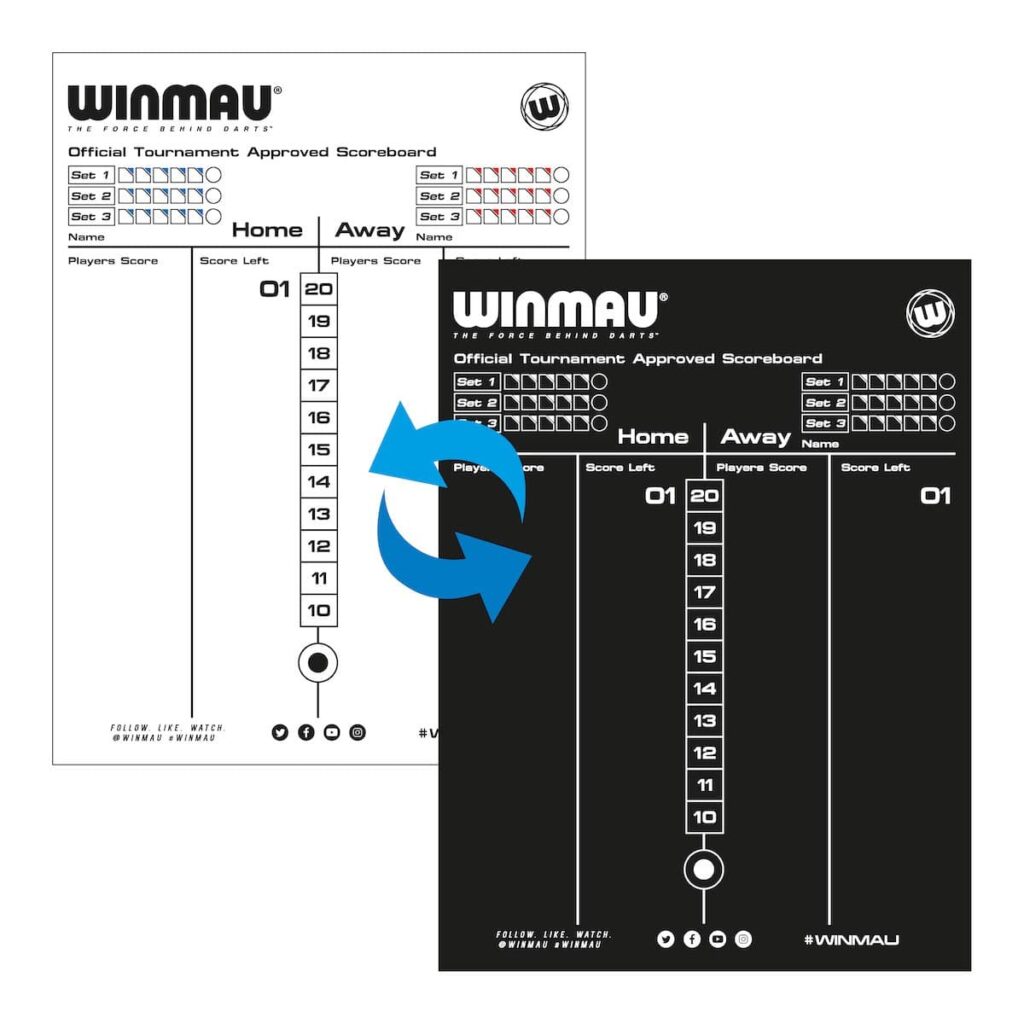 Winmau Dry Wipe scoreboard dubbelzijdig